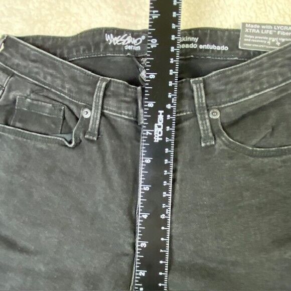 Women's Size 00/24/L Mossimo Denim Mid Rise Jegging Black Jeans Power Stretch - Picture 8 of 15